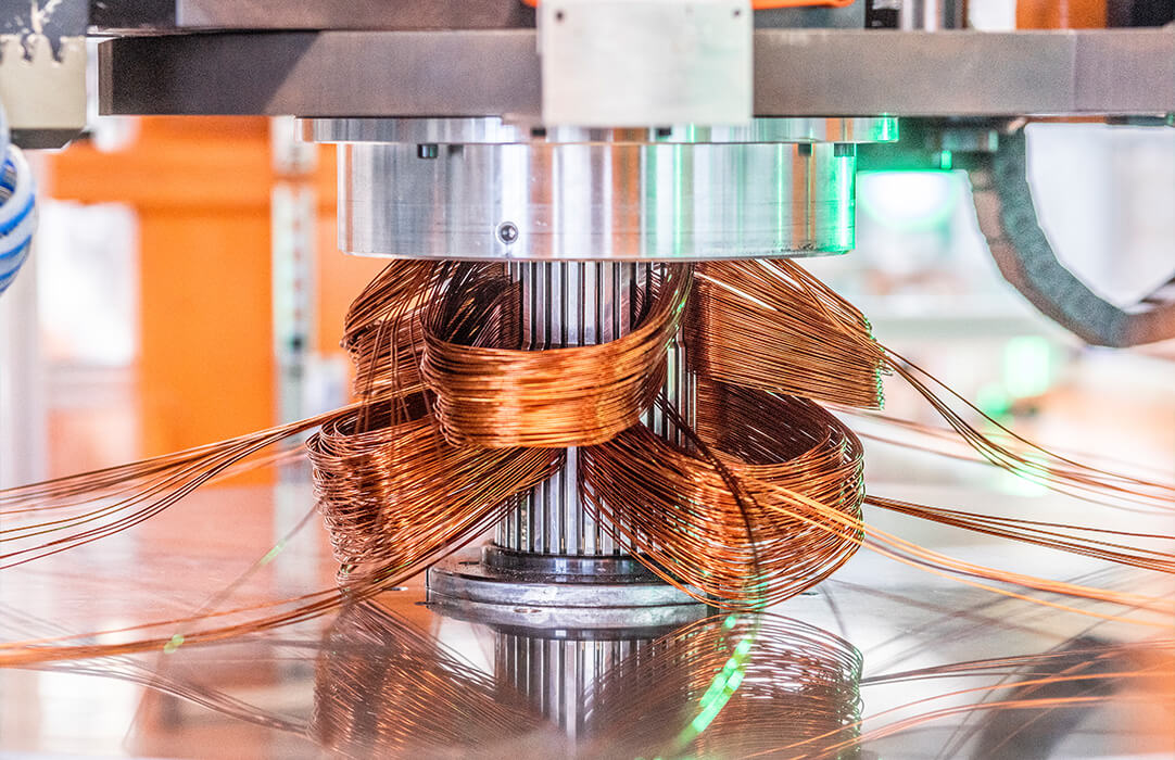 Drahtwicklungen für einen Elektromotor